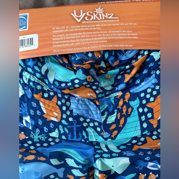 NWT- Boys size 7 3 pc swimwear set - Picture 2 of 5